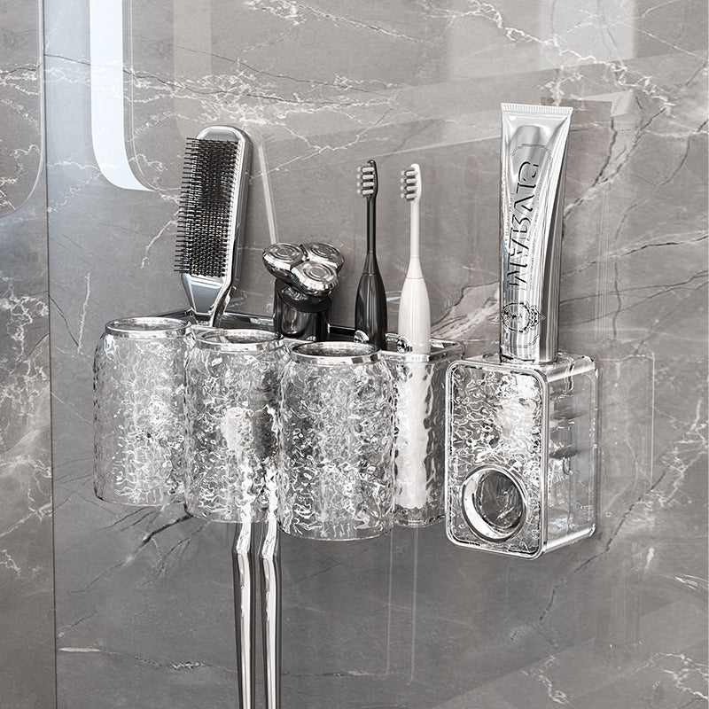 Wall-mounted Punch-free Automatic Toothpaste Dispenser Storage Box