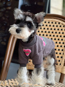 Gray round-Collar Heart Fleece-lined Pure Cotton Sweatshirt Cat