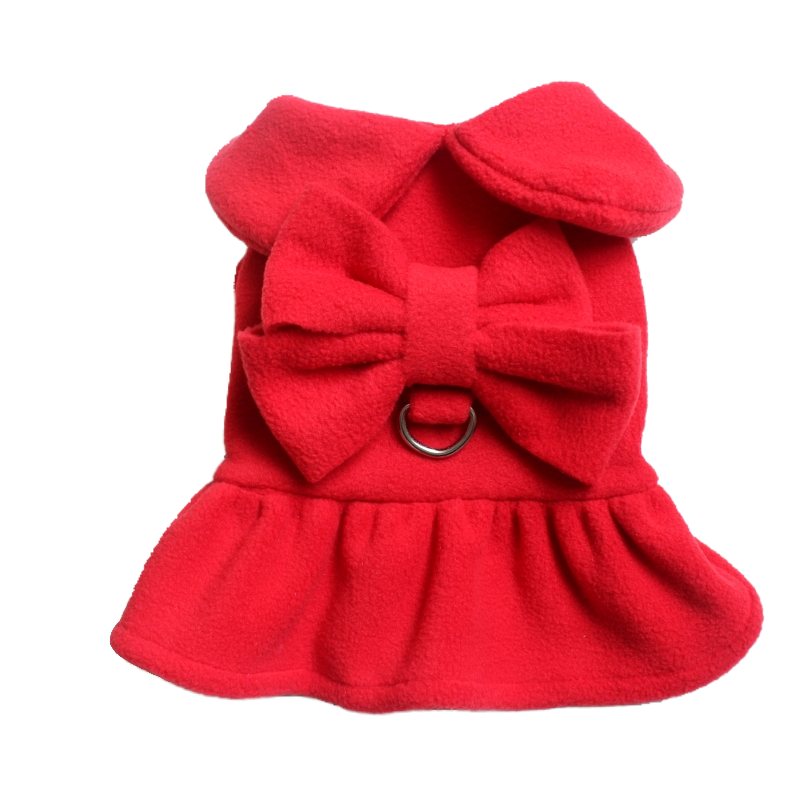 Pet Cat Dog Clothes Princess with Traction Rope Bichon Pomeranian Teddy Skirt Spring, Autumn and Winter Small Size Dogs