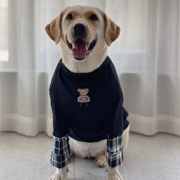 Dog Clothes Large Dog Trendy Fake Two-Piece Clothes Spring & Fall Cute Labrador Golden Retriever Internet Celebrity Pet Clothes