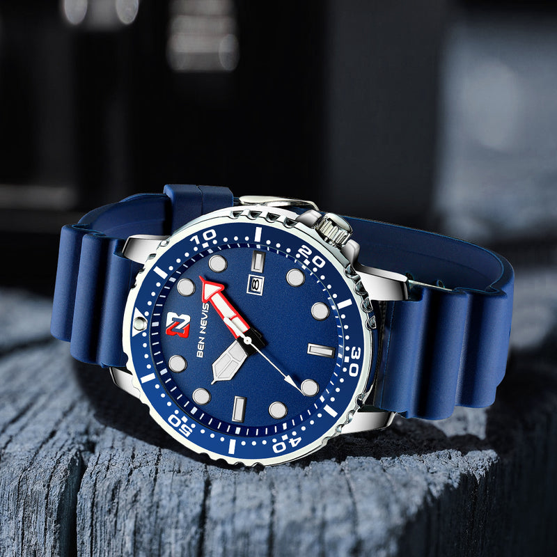 Luxury Brand Men Fashion Quartz Watches Male Silicone Strap Sport Waterproof Wristwatches Calendar Clock Relogio Masculino