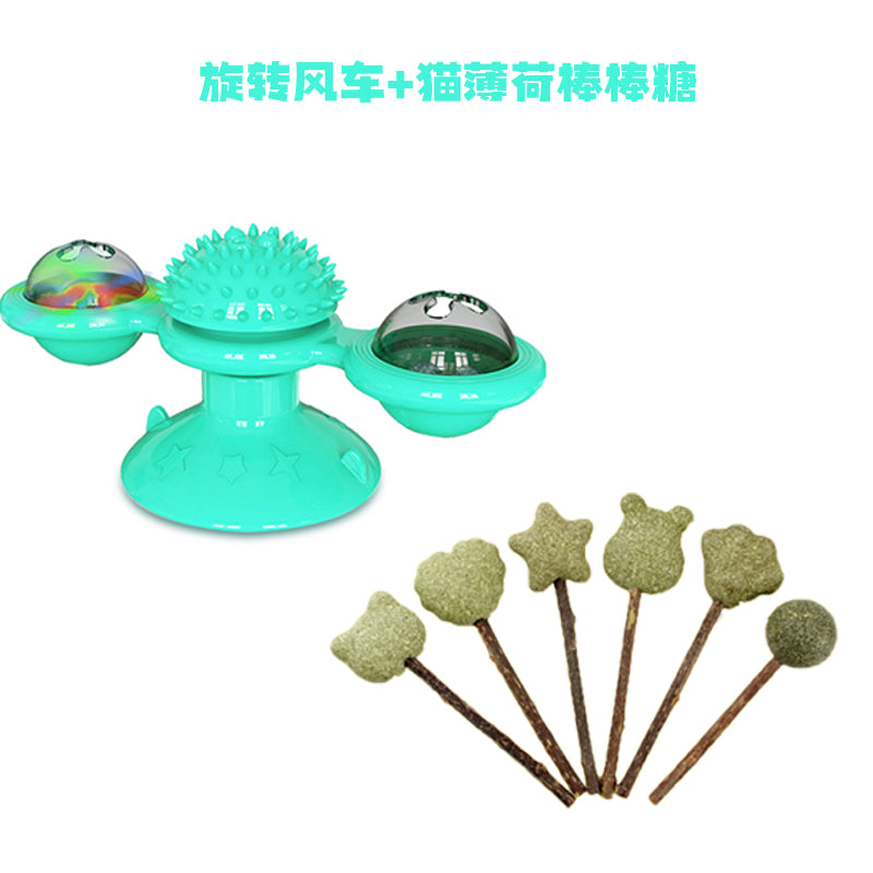 Cat Toy Self-Hi Relieving Stuffy Pet Turntable Cat Teaser Tumbler Windmill Supplies Kitty Toy Cat Toy