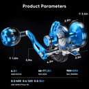 Drag Sea Fishing Cast All-metal Ball Handle Micrometer Drum Iron Plate Wheel