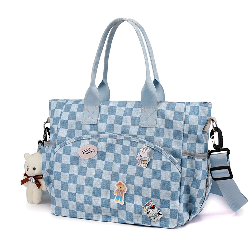 Mummy Bag Summer Tote Shoulder Messenger Bag Baby Diaper Bag Easiest for Match K-style Baby Mom Strap Doll Bag Dry Wet Separation