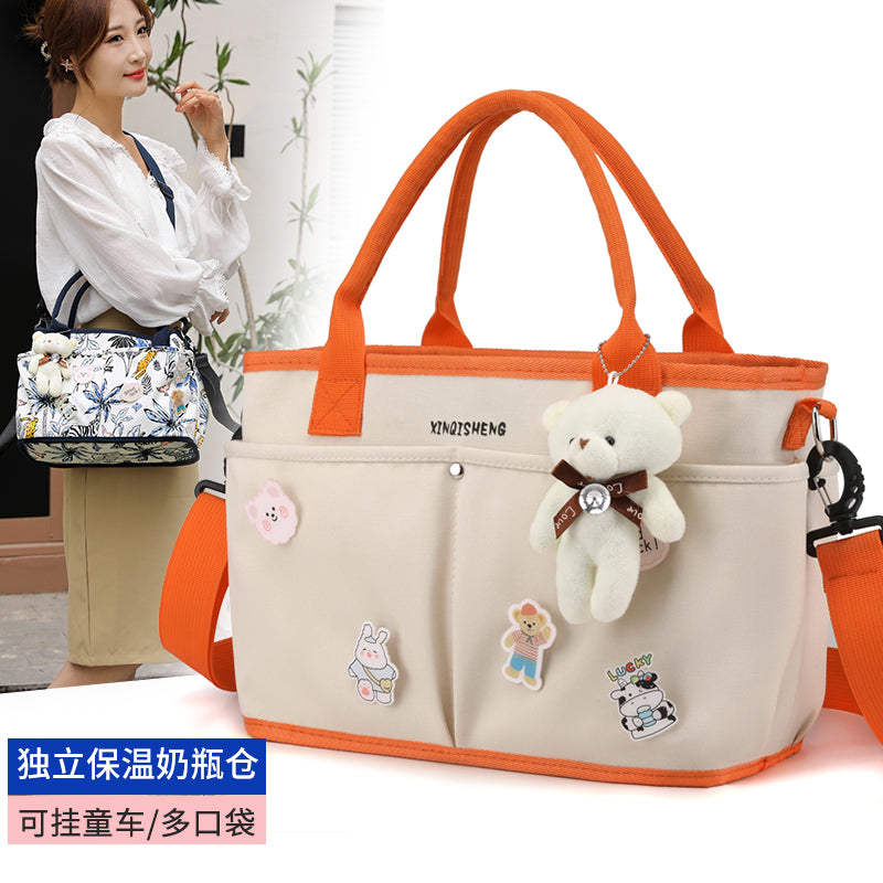 Fashion Mummy Baby Diaper Bag 2023 New Arrival Multi-Function Feeder Shoulder Crossbody Bag Baby Outdoor Lightweight Mother Bag