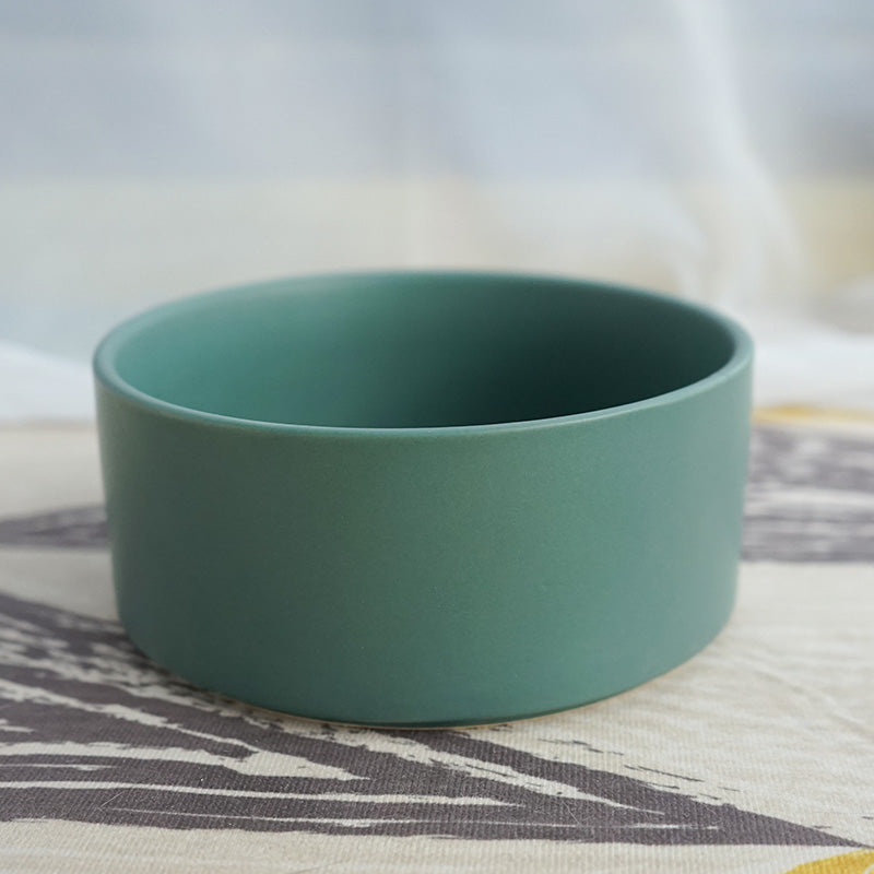 Raised Wooden Frame Ceramic Protection Cervical Spine Cat Bowl