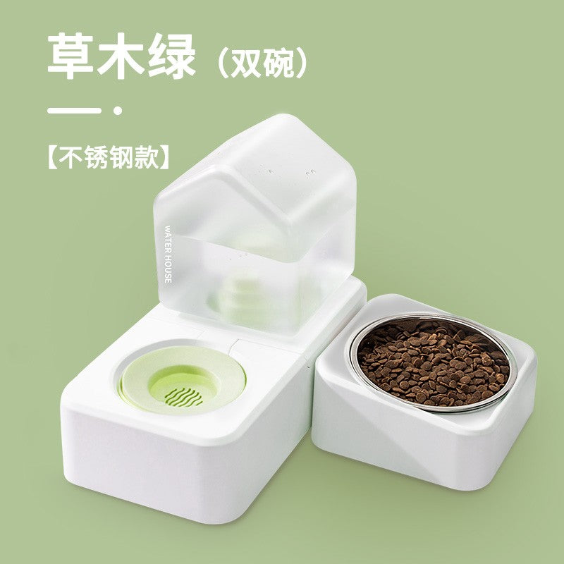 Cat Water Fountain Dog Water Fountain Flowing Non-Plug Electric Cat Drinking Water Dog Feeding Water Keep Dry Mouth Cat Bowl Pet Supplies