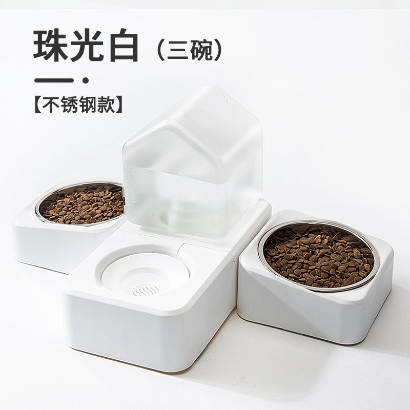 Cat Water Fountain Dog Water Fountain Flowing Non-Plug Electric Cat Drinking Water Dog Feeding Water Keep Dry Mouth Cat Bowl Pet Supplies