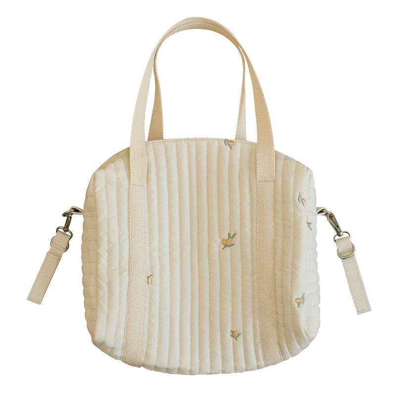 South Korea Ins Mummy Bag New New Arrival Satchel Large Capacity Baby Bag Shoulder Crossbody Fashion Embroider Mother Bag