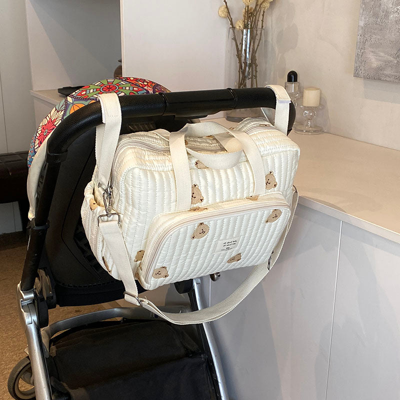 South Korea Bear Flower Mother and Baby Go out Baby Mummy Bag