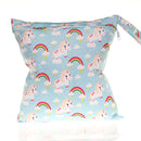 Baby Diaper Bag Cartoon Print Waterproof Wet Dry Nappy Zippe
