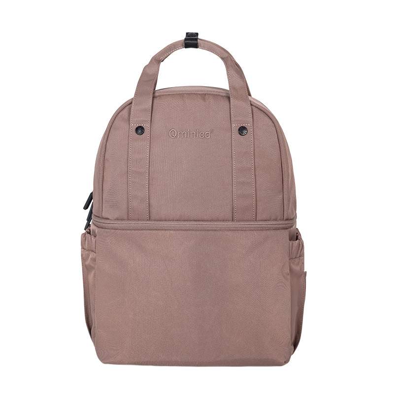 Qminica 2025 Official Website Summer New Super Lightweight Mummy Bag Shoulder Large Capacity Japanese Style Ladieswear Mother and Baby Bag