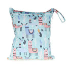 Baby Diaper Bag Cartoon Print Waterproof Wet Dry Nappy Zippe