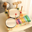 Early Educational Frog Multi-functional Drum Kit Children's Toys Improve Hands-on Ability Suitable For 3-6 Years Old Baby