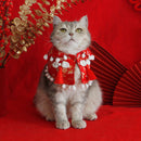 Cat Mi New Year Dog New Year Clothes Pet Red Small Waistcoat Teddy Shawl Bandana Cloak Chinese Style