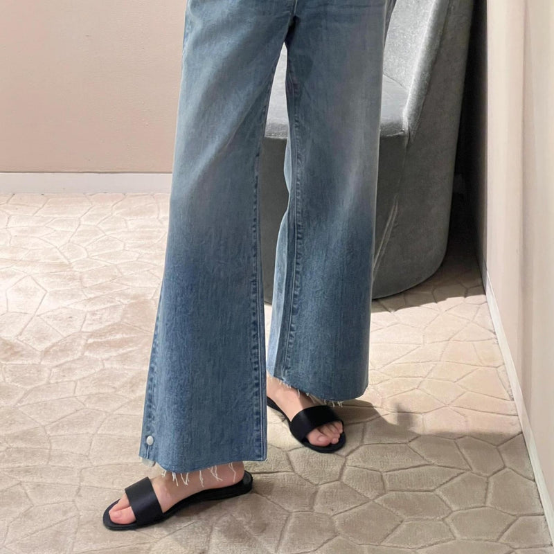 Simple High-grade Satin Flat Slippers For Outer Wear