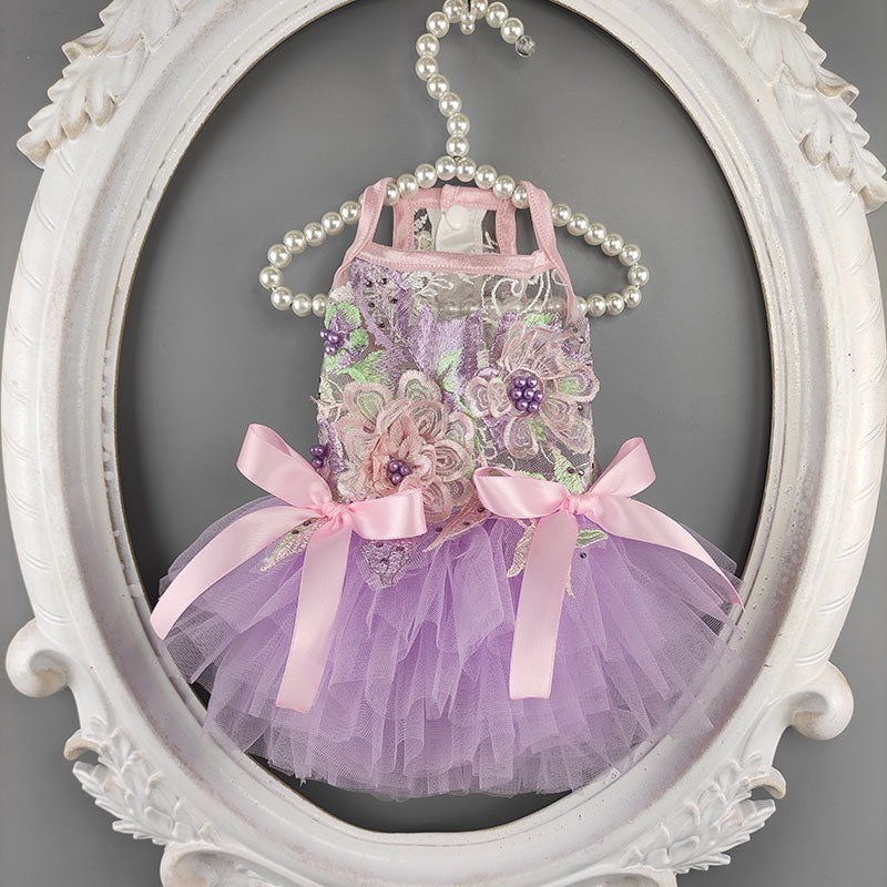 Palace Style Puppy Clothes Princess Skirt Dress Summer Thin Teddy Bichon Pettiskirt Pet Summer