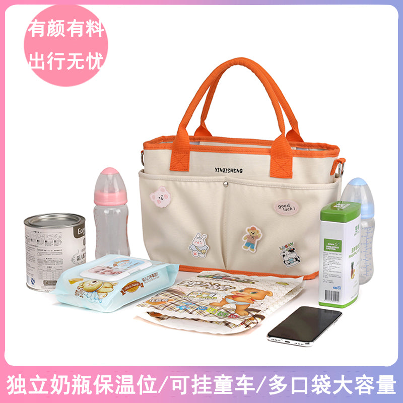 Fashion Mummy Baby Diaper Bag 2023 New Arrival Multi-Function Feeder Shoulder Crossbody Bag Baby Outdoor Lightweight Mother Bag
