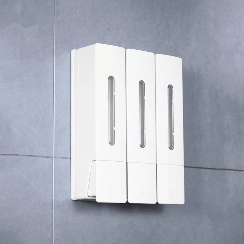 Wall-mounted Punch-free Hair & Body Shampoo Box Press Soap Dispenser