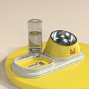 Drinking Water Integrated Oblique Mouth Neck Protection Automatic Anti-Tumble Cat Bowl