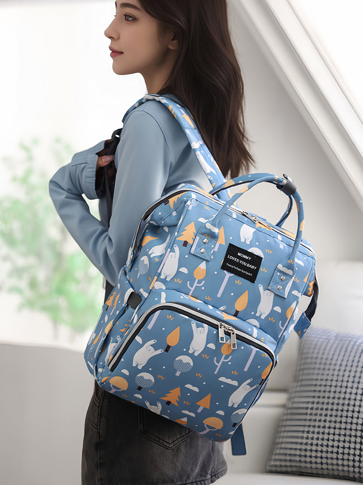 Mummy Bag Baby Mom with Baby Backpack for Going out Baby Diaper Bag Large Capacity Backpack Casual Easiest for Match Hanging Stroller Schoolbag