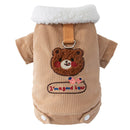 Traction Dog Clothes Autumn and Winter Clothing Small Size Dogs Teddy Bichon Pomeranian Puppy Winter Heattech Berber Fleece Cotton Coat