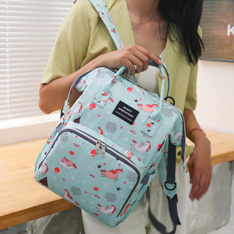 Mummy Bag Baby Mom with Baby Backpack for Going out Baby Diaper Bag Large Capacity Backpack Casual Easiest for Match Hanging Stroller Schoolbag