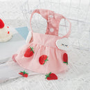 Strawberry Dog Clothes Summer Thin Teddy Bichon Pomeranian Schnauzer Pet Small Size Dogs Princess Skirt Summer