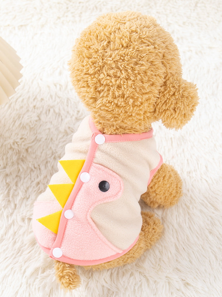 Dog Clothes Cute Dinosaur Vest Pet Small and Medium-Sized Dogs Schnauzer Spring and Autumn Cat Teddy Bichon Winter