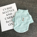 Teddy Cotton Striped Pocket Base Shirt Bichon Pet