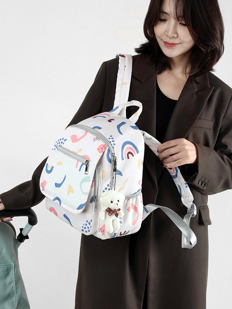 Mummy Bag Small and Medium Size Baby Diaper Bag Baby Mom with Baby Backpack for Going out Casual Backpack 2024 New Arrival Dry Wet Separation