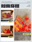 Dog Clothes Pet Cat Tang Suit Cloak Teddy Wedding Clothes Pomeranian New Year Shawl Small Size Dogs Chinese Style Han Chinese Clothing