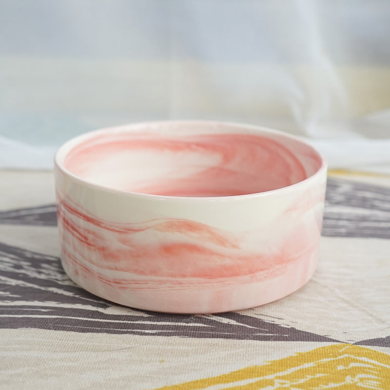 Raised Wooden Frame Ceramic Protection Cervical Spine Cat Bowl