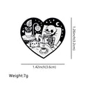 Ornament Accessories Alloy Skull Cat Witch Brooch