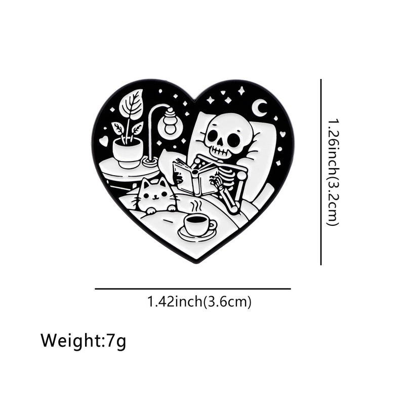 Ornament Accessories Alloy Skull Cat Witch Brooch