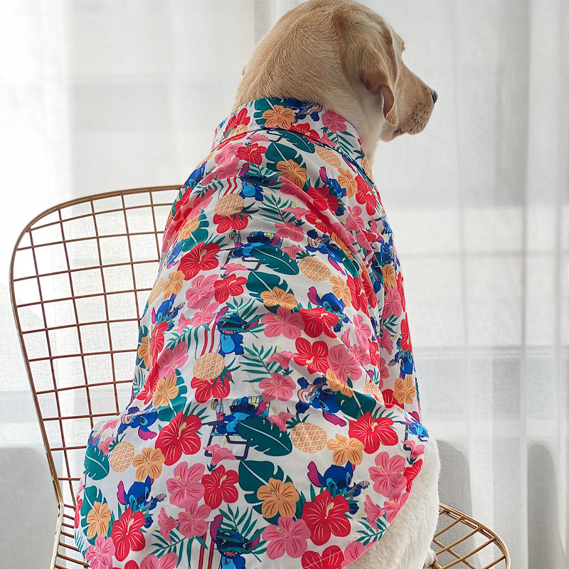 Large Dog Clothes Spring & Fall Thin Labrador Golden Retriever Thin Shirt Internet Celebrity Pet Dog Clothes Cute
