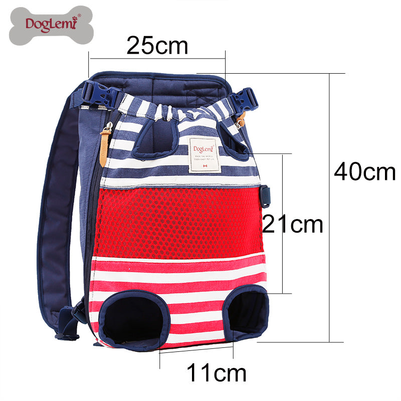 Doglemi Pet Motorcycle Cycling Bag Dog Mesh Portable Breathable Backpack Chest Bag Backpack Cat Bag