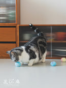 Zhi Xiaoma Specializes in a Cute Pompons Toy Cute Funny Cat Self-Hi Playing Boring Mute Cat Toy