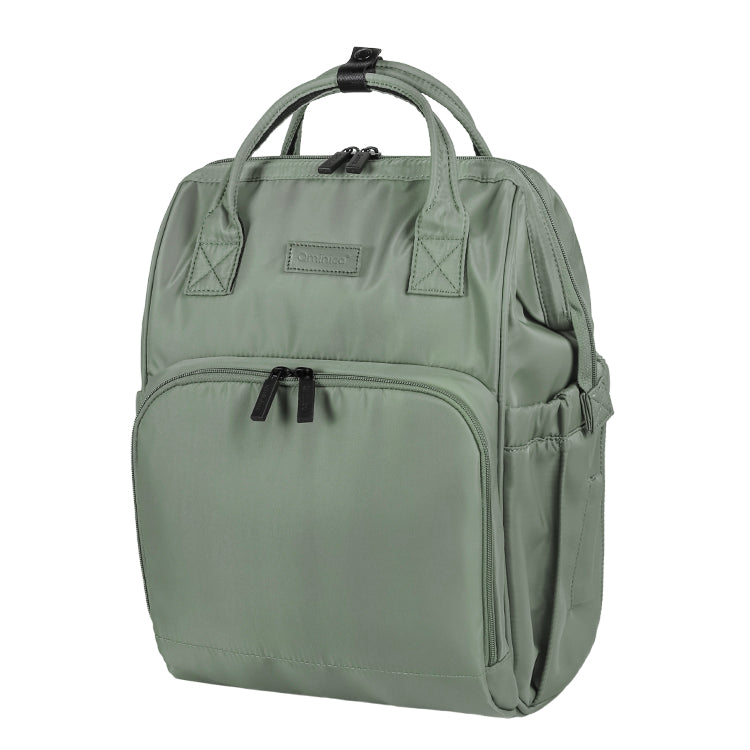 Qminica 2025 Official Website Summer New Super Lightweight Mummy Bag Shoulder Large Capacity Japanese Style Ladieswear Mother and Baby Bag