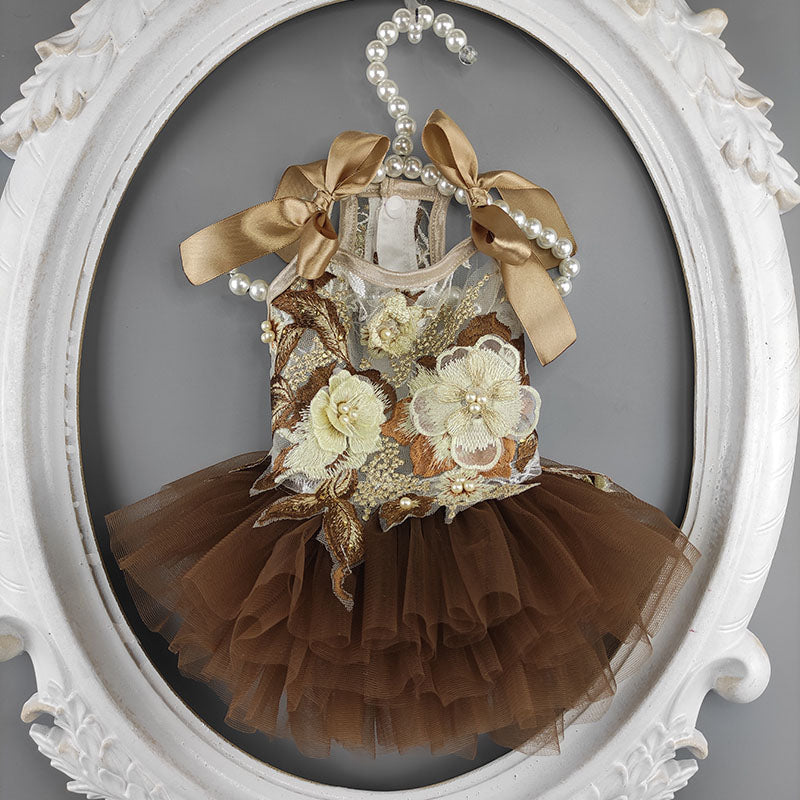 Palace Style Puppy Clothes Princess Skirt Dress Summer Thin Teddy Bichon Pettiskirt Pet Summer