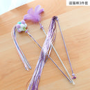 Cat Teaser Fishing Rod Cat Toy Bell Feather Cat Playing Rod Fur Ball Mouse Laser Pen Cat Relieving Stuffy Handy Gadget