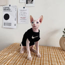 Spring and Summer Lint-Free Cat Clothes Sphinx German Short Feet G-Dragon Tide Couple Pure Cotton T Pet Base Fall and Winter