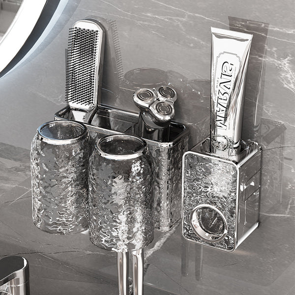 Wall-mounted Punch-free Automatic Toothpaste Dispenser Storage Box