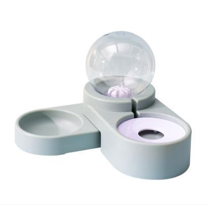 Dog/Cat Bowl Pet Double Bowl Dog Food Bowl Mouth Wet-Proof Drinking Bowl Bubble Drink Fountain Drinking Machine