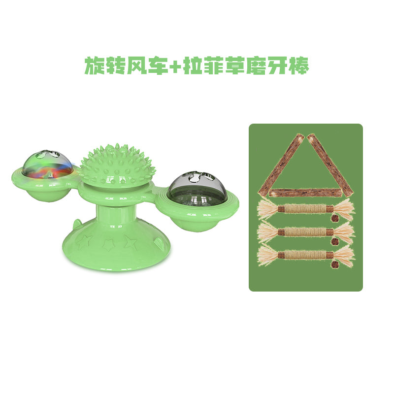Cat Toy Self-Hi Relieving Stuffy Pet Turntable Cat Teaser Tumbler Windmill Supplies Kitty Toy Cat Toy