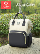 Vironicr New Mummy Bag Multi-Functional Mother and Baby Backpack Large Capacity Baby Mom Outing Bag Baby Carriage Bag