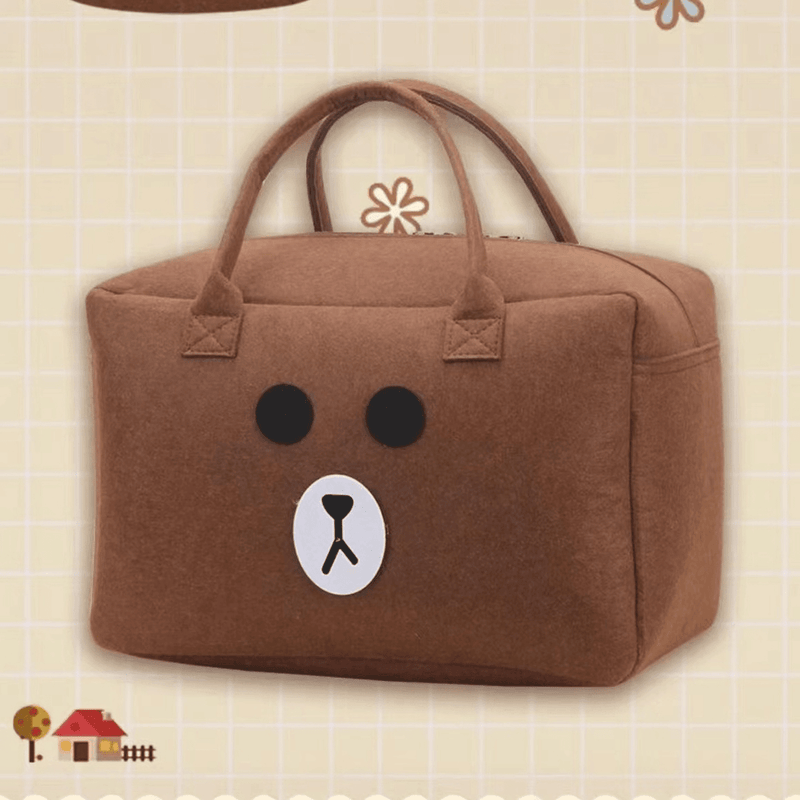 Cartoon Bag Travel Bag Storage Hand Bag Large Capacity Kids Luggage Bag Trolley Case Luggage Bag Felt Bag Lightweight