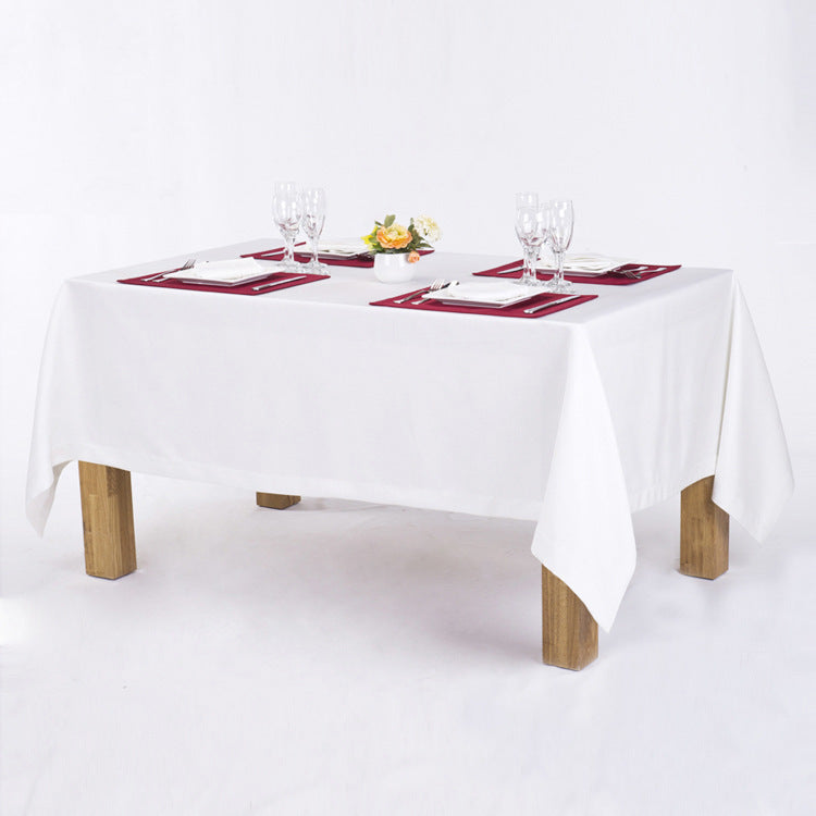 Rectangular Exhibition Tablecloth Western White Table Cloth