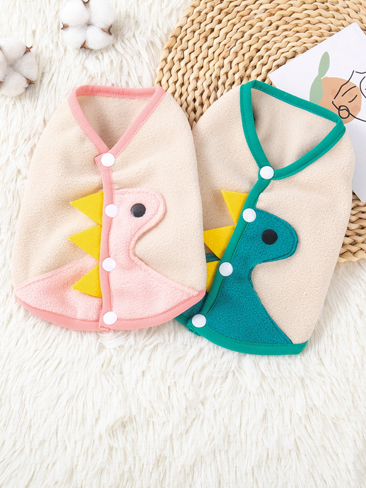 Dog Clothes Cute Dinosaur Vest Pet Small and Medium-Sized Dogs Schnauzer Spring and Autumn Cat Teddy Bichon Winter
