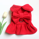 Pet Cat Dog Clothes Princess with Traction Rope Bichon Pomeranian Teddy Skirt Spring, Autumn and Winter Small Size Dogs